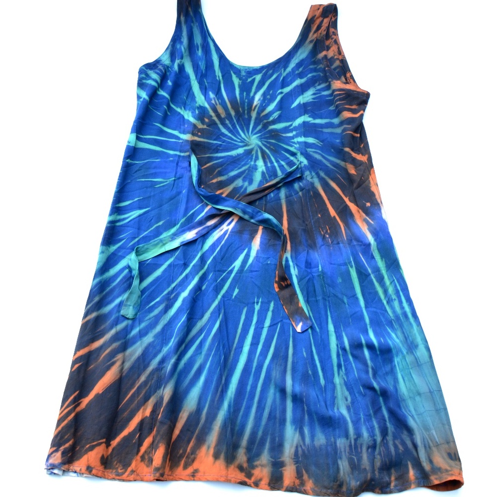 Our House Tie Dye Sleeveless Tie Back mini dress - Picture 3 of 6